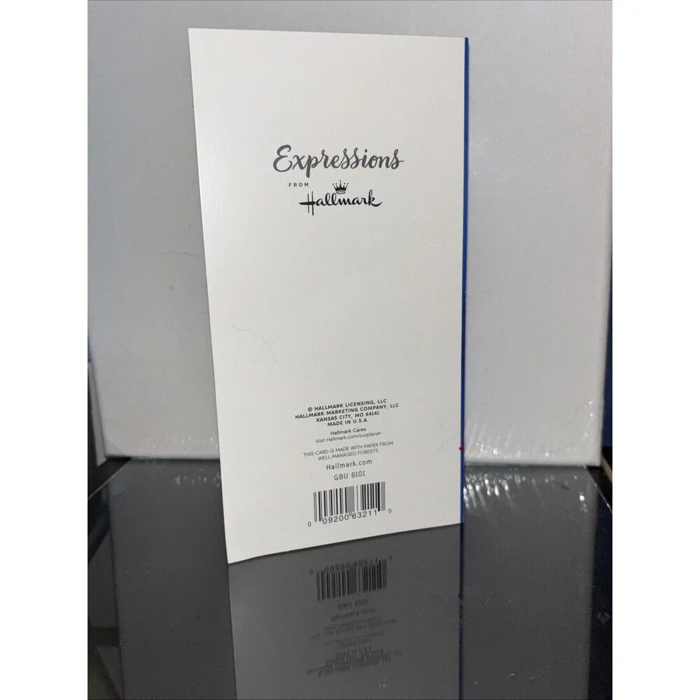 Hallmark Expressions Graduation Card - Blue Gown & Gold Tassel - Money Holder
